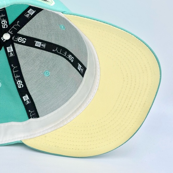 New Era New York Yankees 1977 All Star Patch Mint Green Hat Size 7 5/8 Yellow UV - Picture 12 of 16